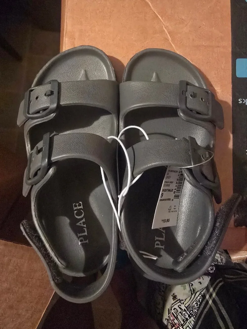 The Children's Place Toddler Sandals Size 9 Grey